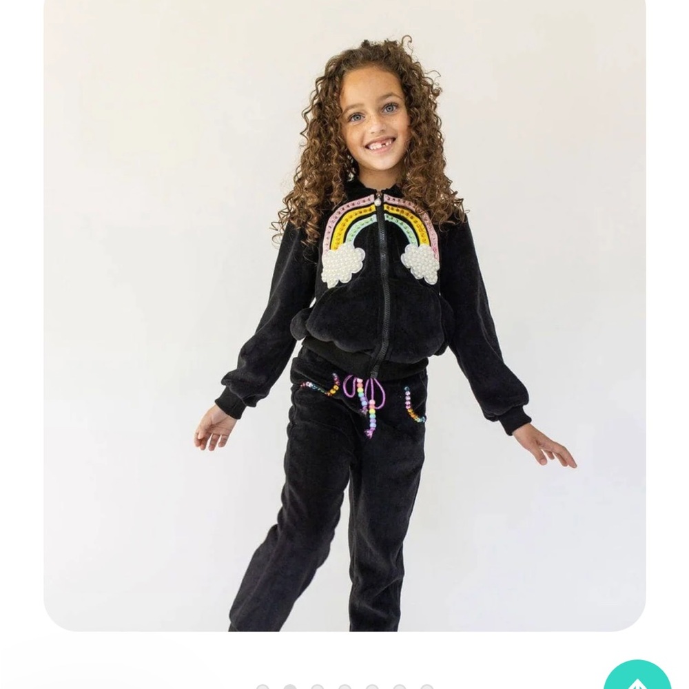 Lola and the boys black velour set!